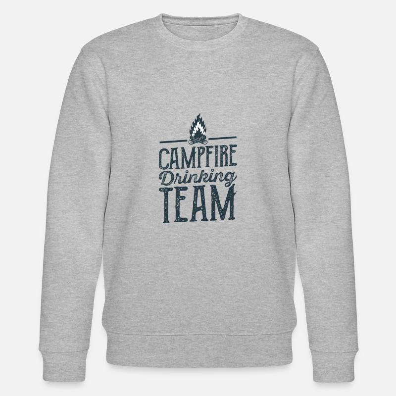 Campfire Drinking Team Camping Camper - Stanley/Stella CHANGER Unisex Organic Sweatshirt - heather grey