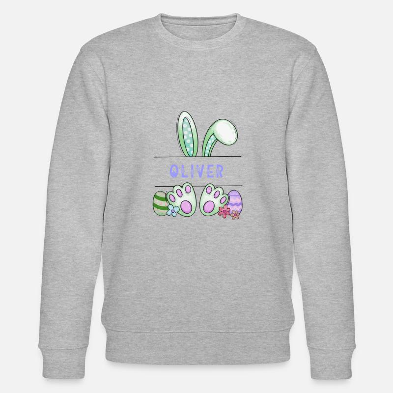 Easter Bunny, rabbit, cute - Oliver - Stanley/Stella CHANGER Unisex Organic Sweatshirt - heather grey
