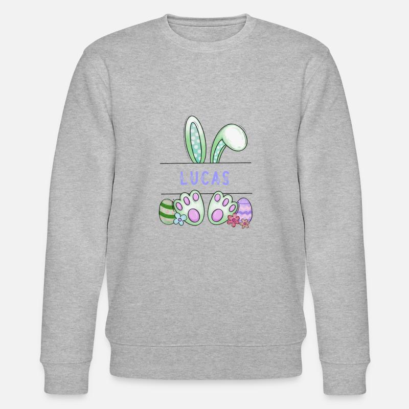 Easter Bunny, rabbit, cute - Lucas - Stanley/Stella CHANGER Unisex Organic Sweatshirt - heather grey