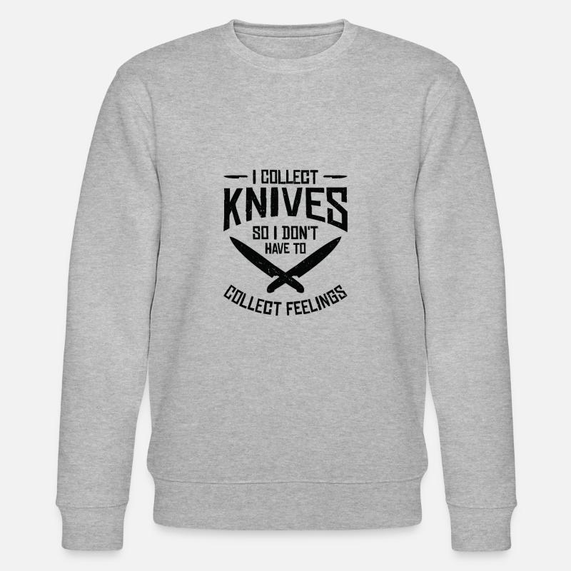 Messersammler Messer Sammeln - Stanley/Stella Unisex Bio-Sweatshirt CHANGER - Grau meliert
