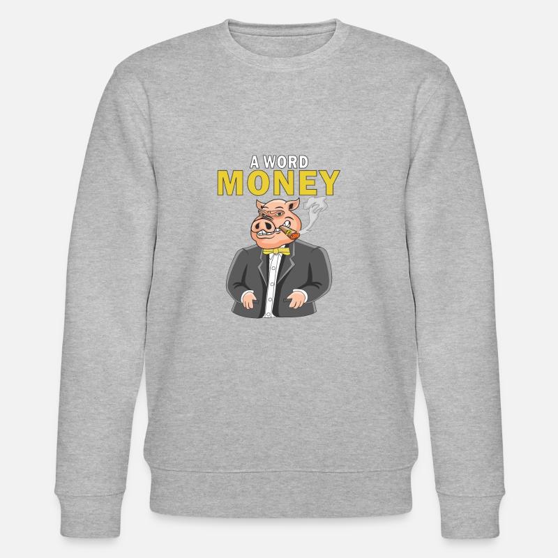 A WORD MONEY - Stanley/Stella Unisex Bio-Sweatshirt CHANGER  - Grau meliert