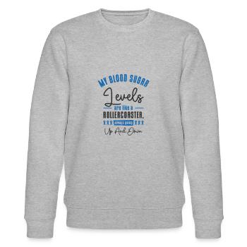 Diabetic Pancreas Diabetes Awareness - Stanley/Stella CHANGER Unisex Organic Sweatshirt - heather grey - Front - Nik (191cm) & Marisol (170cm)