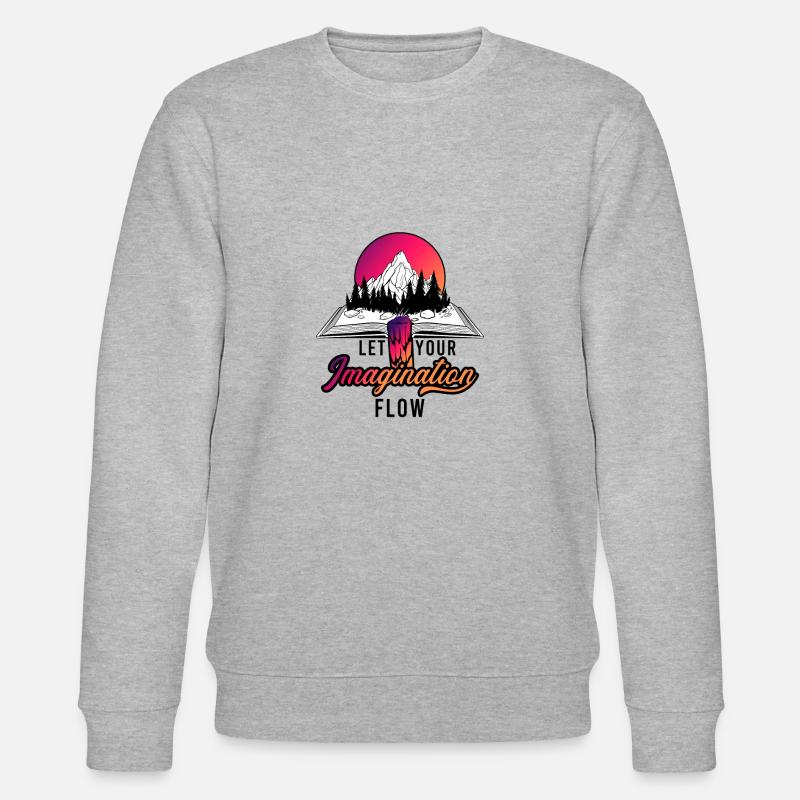 Space River Mountain Imagination - Stanley/Stella Unisex Bio-Sweatshirt CHANGER  - Grau meliert
