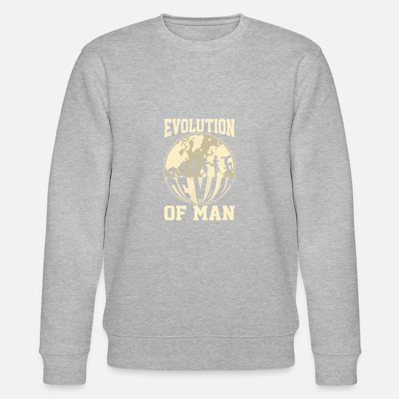 Evolution des Menschen - Stanley/Stella Unisex Bio-Sweatshirt CHANGER  - Grau meliert