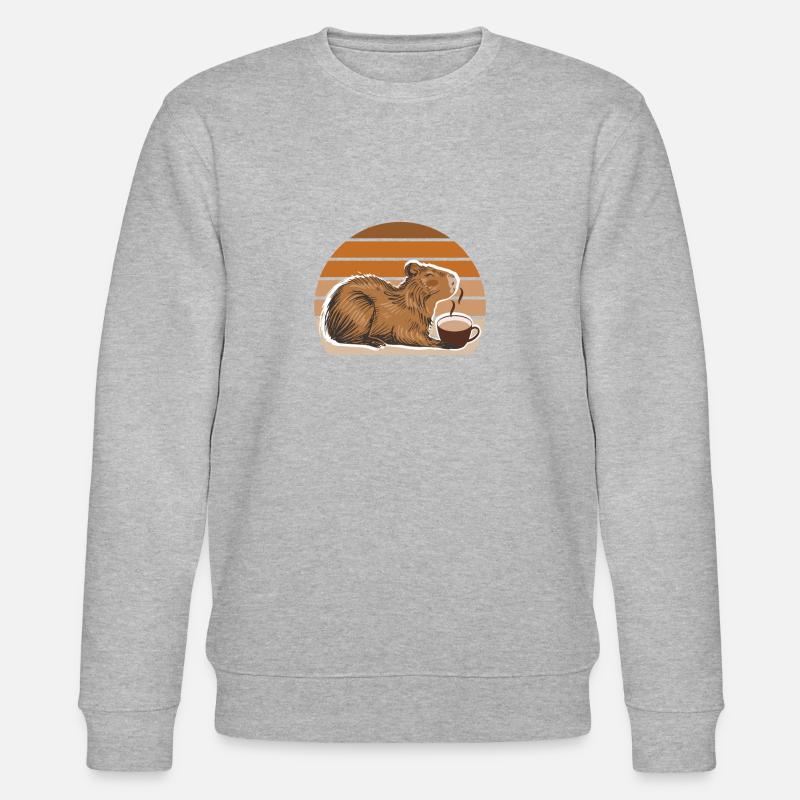 Cappybara Capybara Café Capybara Fans - Sweat bio CHANGER Stanley/Stella Unisexe - gris chiné