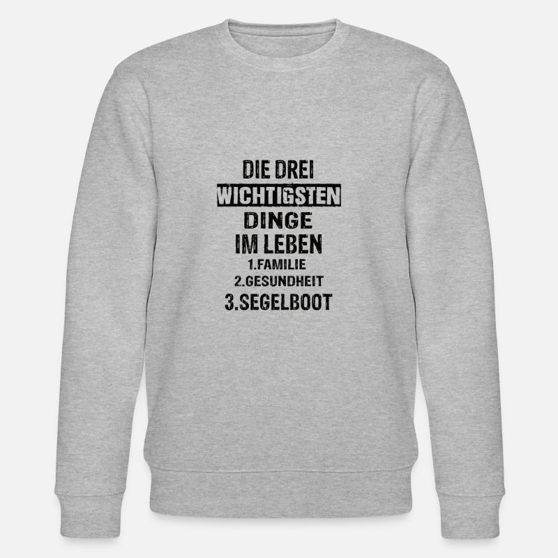 Segelboot - Stanley/Stella Unisex Bio-Sweatshirt CHANGER  - Grau meliert