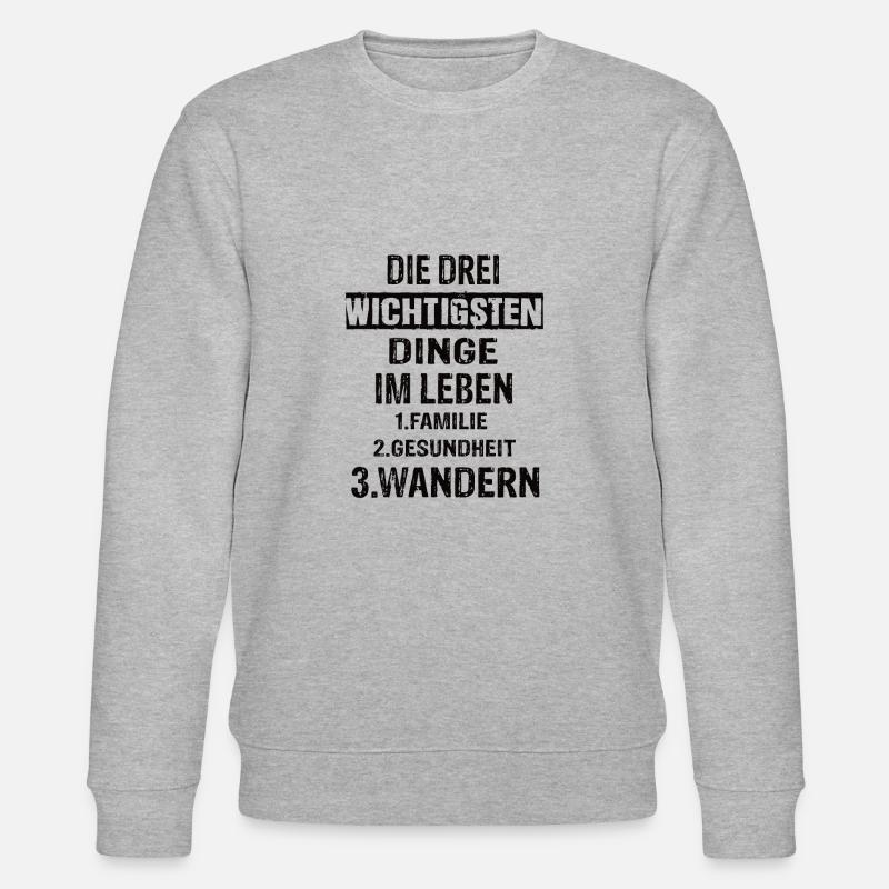 Wandern - Stanley/Stella Unisex Bio-Sweatshirt CHANGER  - Grau meliert