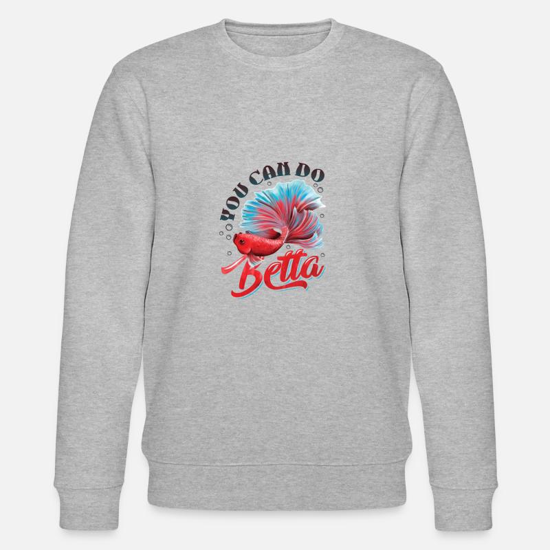Haltung Von Betta-fischen - Stanley/Stella Unisex Bio-Sweatshirt CHANGER  - Grau meliert