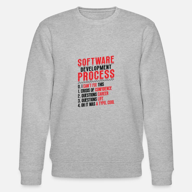 Software-Entwicklungsprozess, Programmierung - Stanley/Stella Unisex Bio-Sweatshirt CHANGER  - Grau meliert