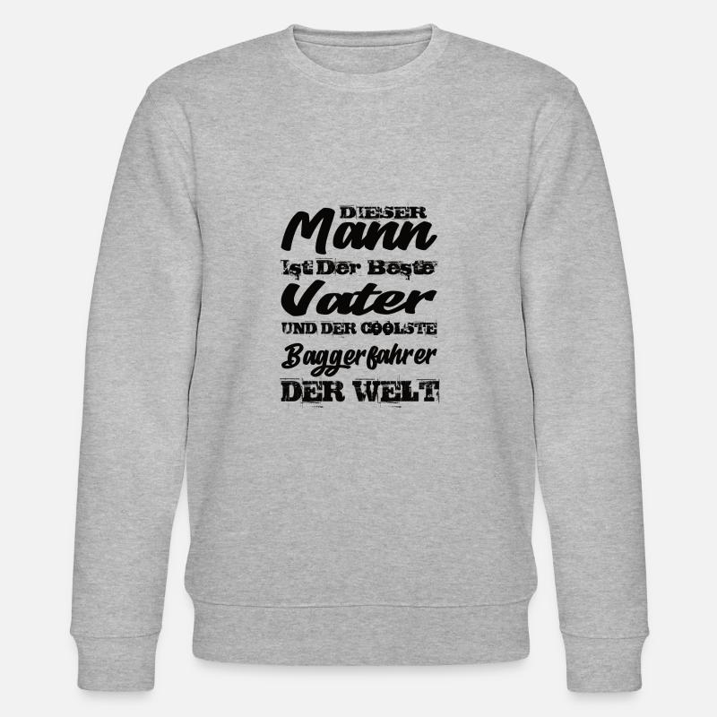 Baggerfahrer - Stanley/Stella Unisex Bio-Sweatshirt CHANGER  - Grau meliert