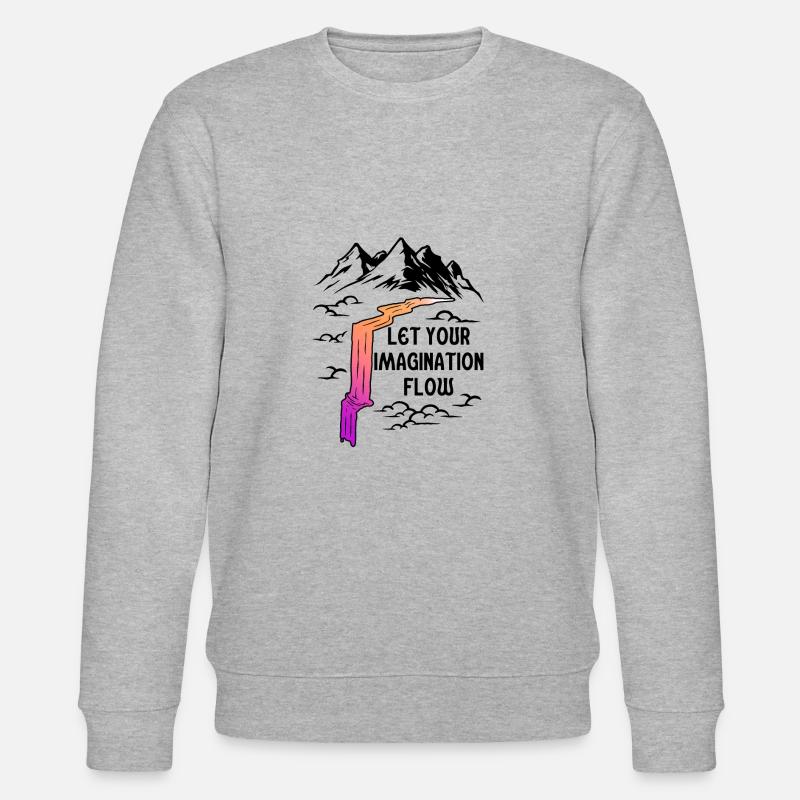 Space River Mountain Imagination - Stanley/Stella Unisex Bio-Sweatshirt CHANGER  - Grau meliert