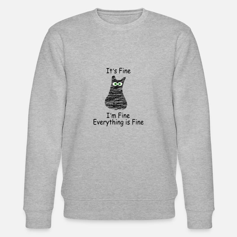 Chat drôle de cadeau - Sweat bio CHANGER Stanley/Stella Unisexe - gris chiné