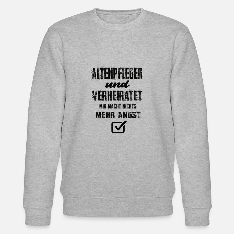 Altenpfleger und Verheiratet - Stanley/Stella Unisex Bio-Sweatshirt CHANGER - Grau meliert