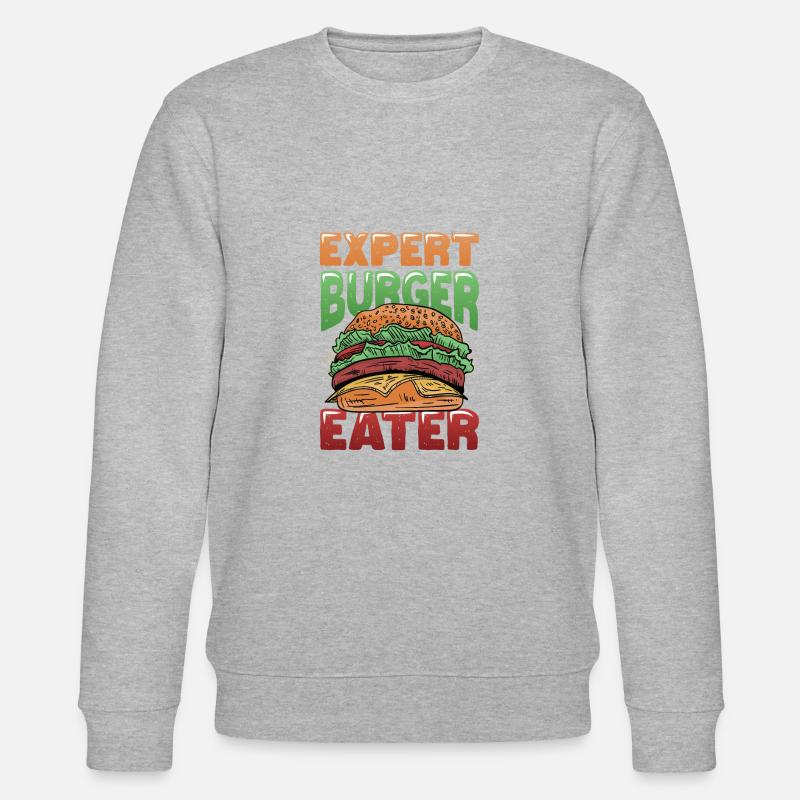 Expert Burger Eater Cheeseburger - Sweat bio CHANGER Stanley/Stella Unisexe - gris chiné
