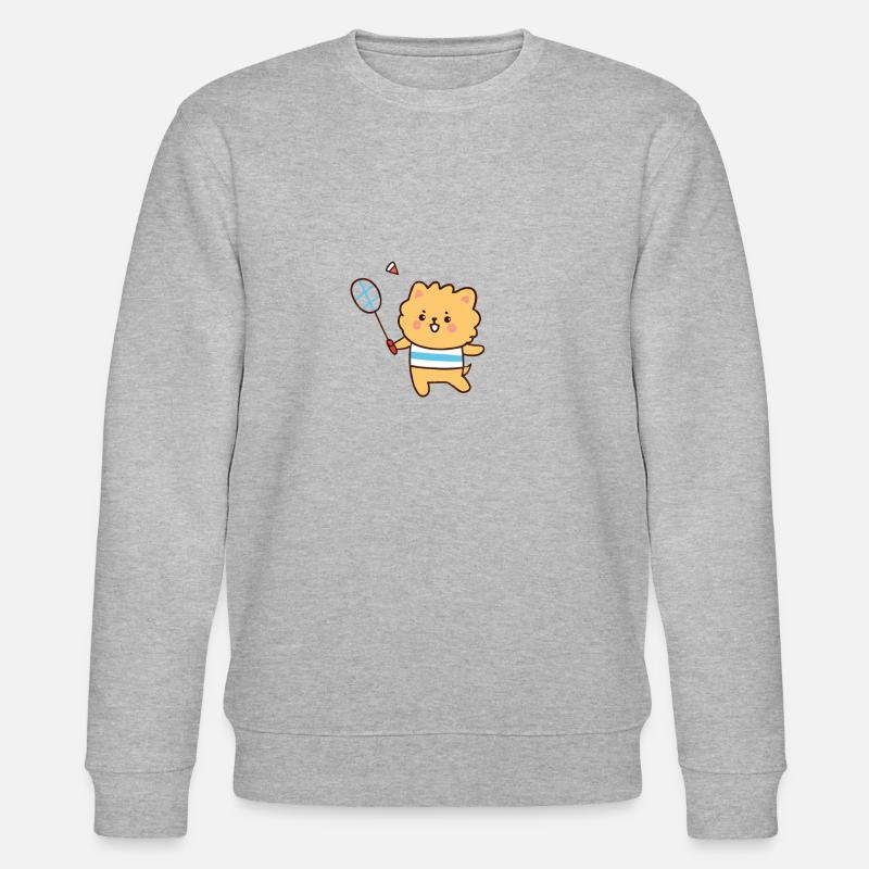 Badminton Ours Lion Chien Chat - Sweat bio CHANGER Stanley/Stella Unisexe - gris chiné