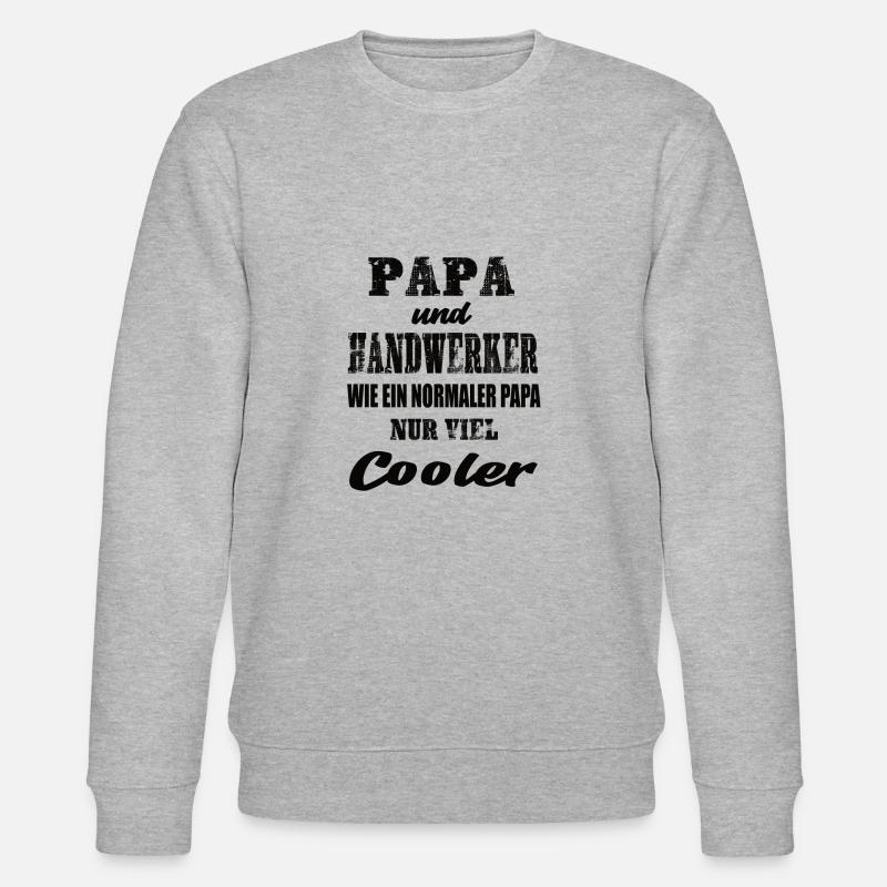 Papa und Handwerker - Stanley/Stella Unisex Bio-Sweatshirt CHANGER  - Grau meliert