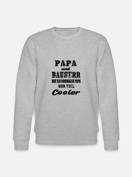 Papa und Bauherr - Stanley/Stella Unisex Bio-Sweatshirt CHANGER - Grau meliert