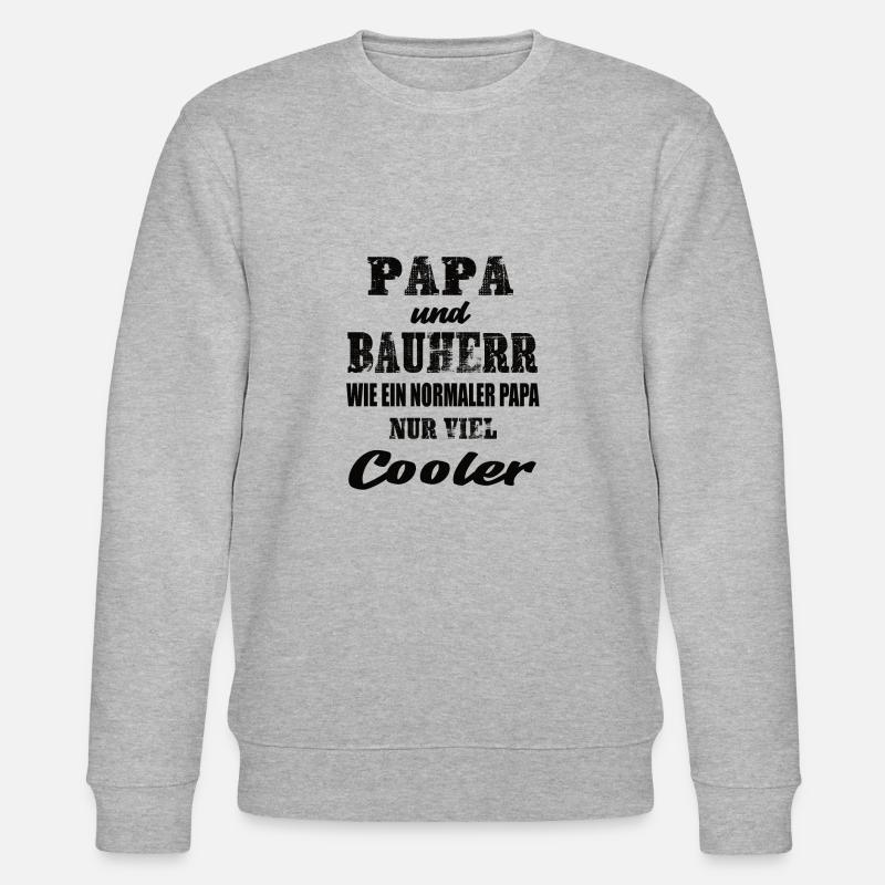 Papa und Bauherr - Stanley/Stella Unisex Bio-Sweatshirt CHANGER  - Grau meliert