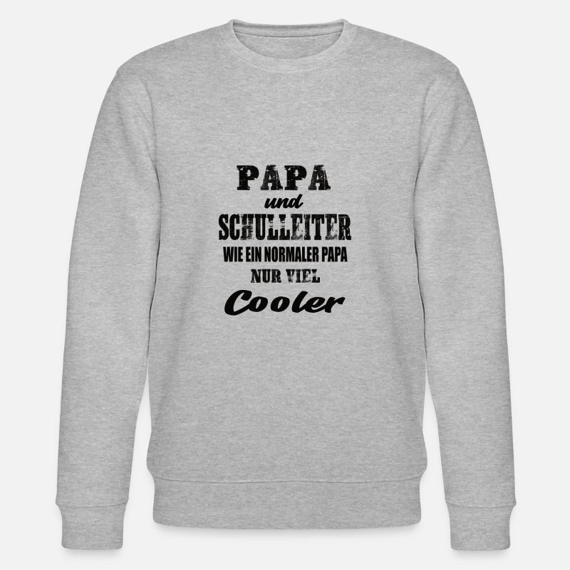 Papa und Schulleiter - Stanley/Stella Unisex Bio-Sweatshirt CHANGER  - Grau meliert
