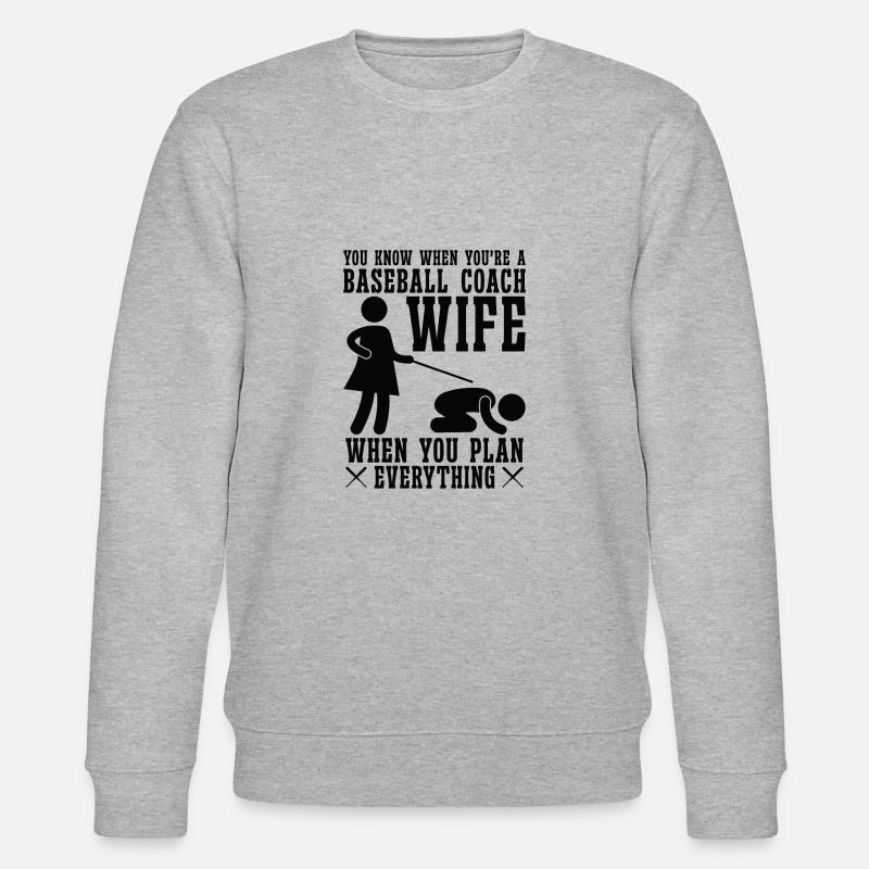 Baseball-Trainerin Ehefrau Berufstätige Mutter - Stanley/Stella Unisex Bio-Sweatshirt CHANGER  - Grau meliert