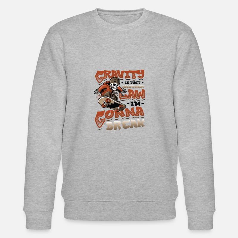 Skateboard Halfpipe, Tricks, Skateboarding - Stanley/Stella CHANGER Unisex Organic Sweatshirt - heather grey