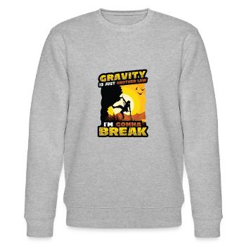 Anti-schwerkraft-bouldern, Felsklettern - Stanley/Stella Unisex Bio-Sweatshirt CHANGER  - Grau meliert - Vorne - Nik (191cm) & Marisol (170cm)