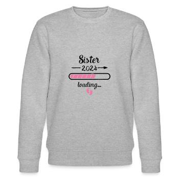 Sis 2024 Loading Schwangerschaft Sis Geburt - Stanley/Stella Unisex Bio-Sweatshirt CHANGER  - Grau meliert - Vorne - Nik (191cm) & Marisol (170cm)
