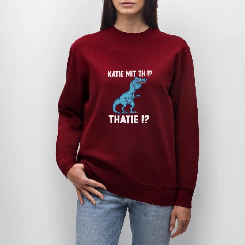 Katie oder Kathie T-Rex Überbiss Dinosaurier Meme Stanley/Stella Unisex Bio-Sweatshirt CHANGER 
