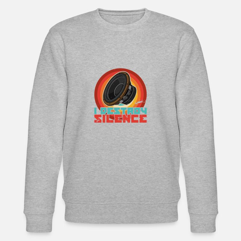 Subwoofer Analog Sound Tontechniker Spruch - Stanley/Stella Unisex Bio-Sweatshirt CHANGER - Grau meliert