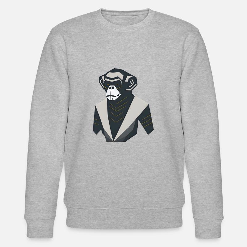 Affe der modernen Kunst - Stanley/Stella Unisex Bio-Sweatshirt CHANGER  - Grau meliert