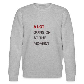 Im Moment ist nicht viel los - Stanley/Stella Unisex Bio-Sweatshirt CHANGER  - Grau meliert - Vorne - Nik (191cm) & Marisol (170cm)