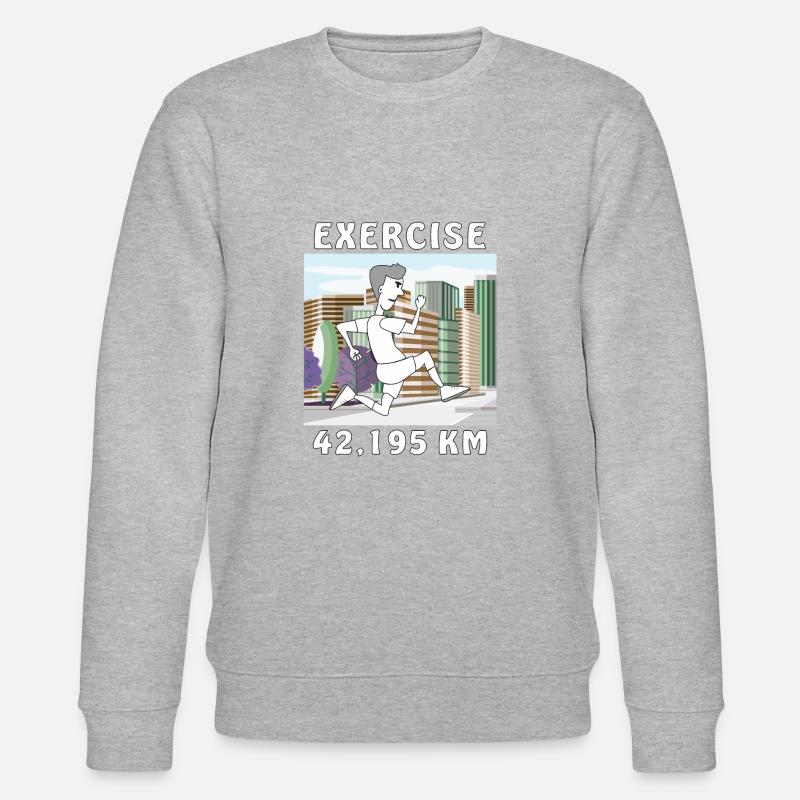 EXERCISE LÄUFER - Stanley/Stella Unisex Bio-Sweatshirt CHANGER  - Grau meliert