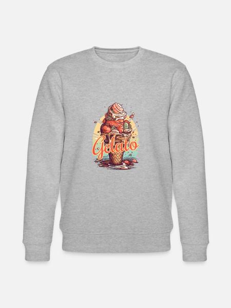 Gelato Ice Cream Ice Cream Ice Cream - Stanley/Stella CHANGER Unisex Organic Sweatshirt - heather grey