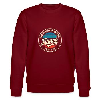 Fiancé Meilleure proposition de mariage Cadeau rétro - Sweat bio CHANGER Stanley/Stella Unisexe - bordeaux - Devant - Nik (191cm) & Marisol (170cm)