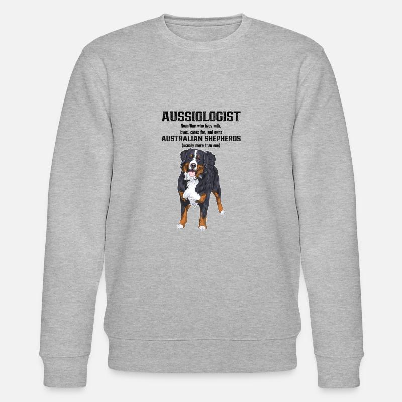 Australischer Schäferhund - Stanley/Stella Unisex Bio-Sweatshirt CHANGER  - Grau meliert