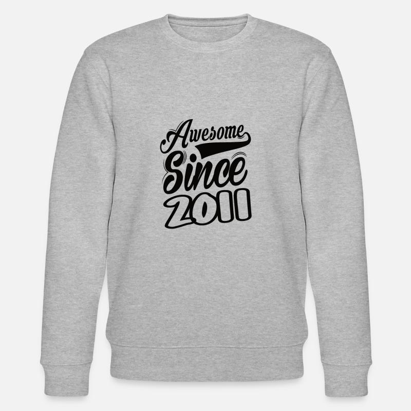 Awesome Since 2011 - Stanley/Stella CHANGER Unisex Organic Sweatshirt - heather grey