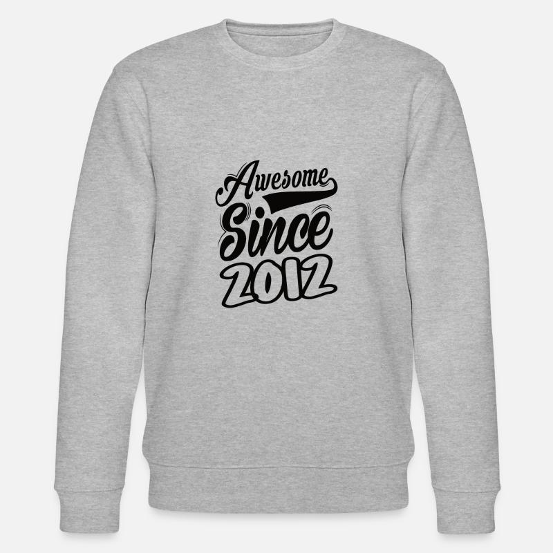 Awesome Since 2012 - Stanley/Stella CHANGER Unisex Organic Sweatshirt - heather grey