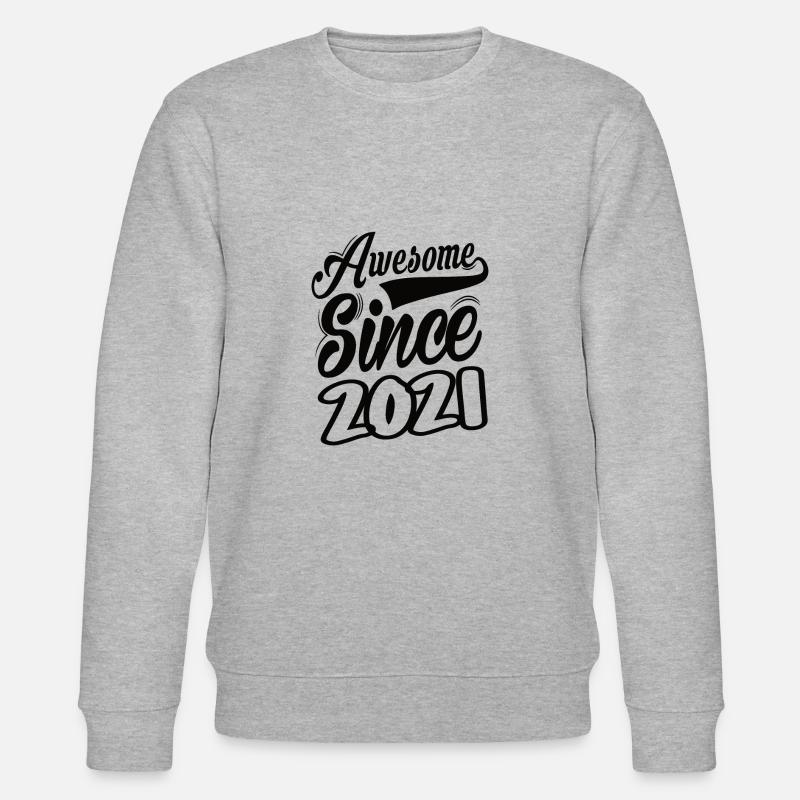 Awesome Since 2021 - Stanley/Stella Unisex Bio-Sweatshirt CHANGER - Grau meliert