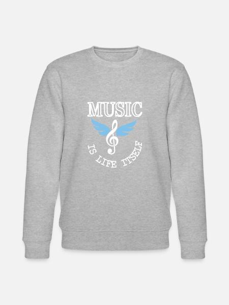 Musik Fan Musik hören Musiker Musikverein Geschenk - Stanley/Stella Unisex Bio-Sweatshirt CHANGER  - Grau meliert