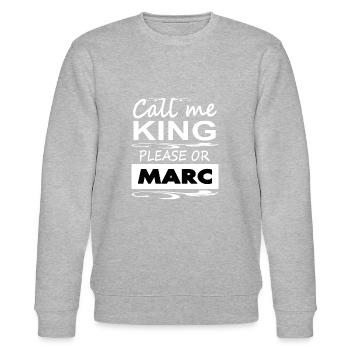My name is Marc I'm Marc First name Marc Gift - Stanley/Stella CHANGER Unisex Organic Sweatshirt - heather grey - Front - Nik (191cm) & Marisol (170cm)