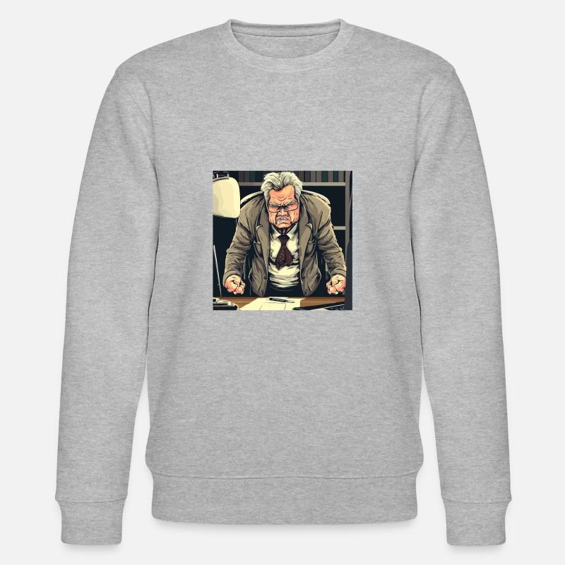 GRUMPY OLD MAN - Stanley/Stella CHANGER Unisex Organic Sweatshirt - heather grey