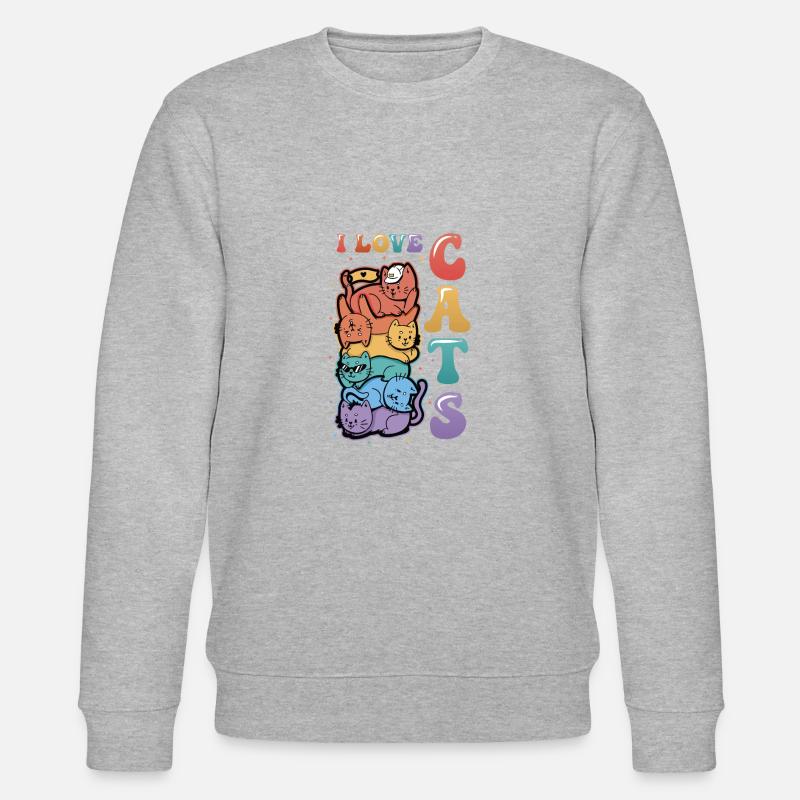 J’aime les chats - Sweat bio CHANGER Stanley/Stella Unisexe - gris chiné