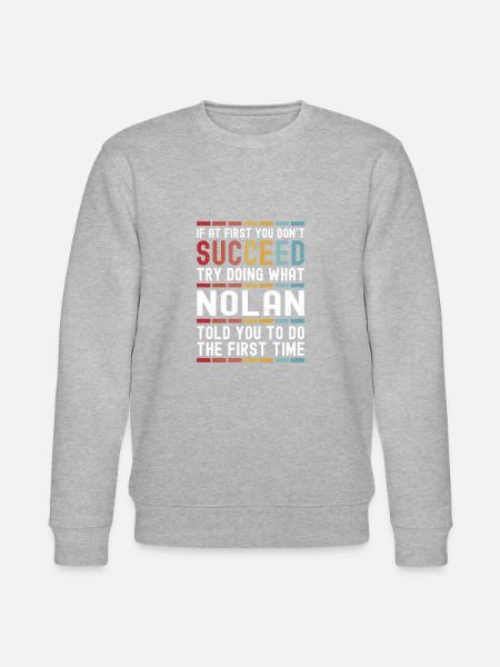 Nolan-namn personlig rolig födelsedag jul - Ekologisk sweatshirt CHANGER unisex från Stanley/Stella - gråmelerad