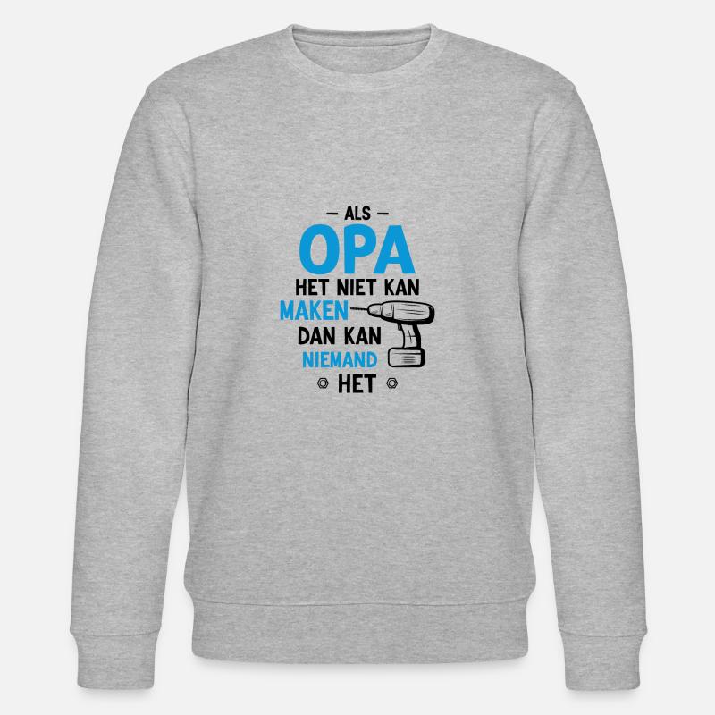 Opa's Ongeëvenaarde Vaardigheden - Stanley/Stella Unisex Bio-Sweatshirt CHANGER  - Grau meliert