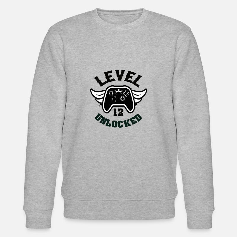 Niveau 12 Débloqué 12 Anniversaire - Sweat bio CHANGER Stanley/Stella Unisexe - gris chiné