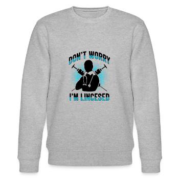 Anästhesist Anästhesie Anästhesiologie Anästhesist - Stanley/Stella Unisex Bio-Sweatshirt CHANGER  - Grau meliert - Vorne - Nik (191cm) & Marisol (170cm)