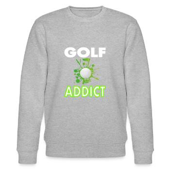 Golfer Golfer Golf Play Golf Course Gift - Stanley/Stella CHANGER Unisex Organic Sweatshirt - heather grey - Front - Nik (191cm) & Marisol (170cm)