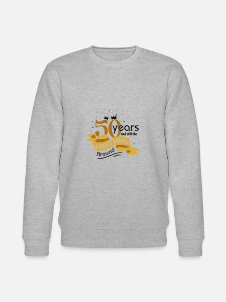 50th Wedding Anniversary Husband Wife Marriage - Stanley/Stella CHANGER Unisex Organic Sweatshirt - heather grey