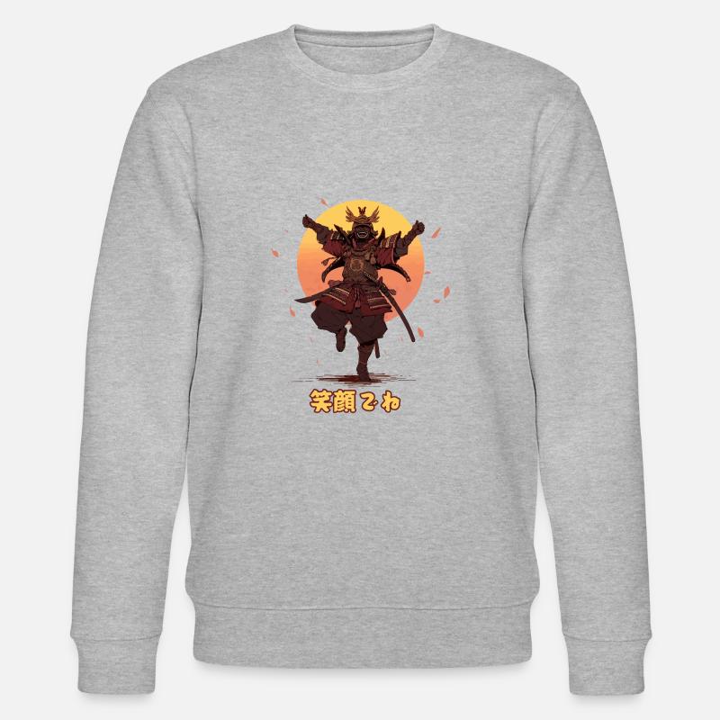 Happy Samurai 2 - Stanley/Stella CHANGER Unisex Organic Sweatshirt - heather grey