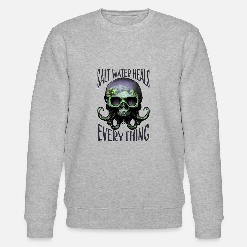 Octopus Crâne Octopus Cadeau - Sweat bio CHANGER Stanley/Stella Unisexe - gris chiné